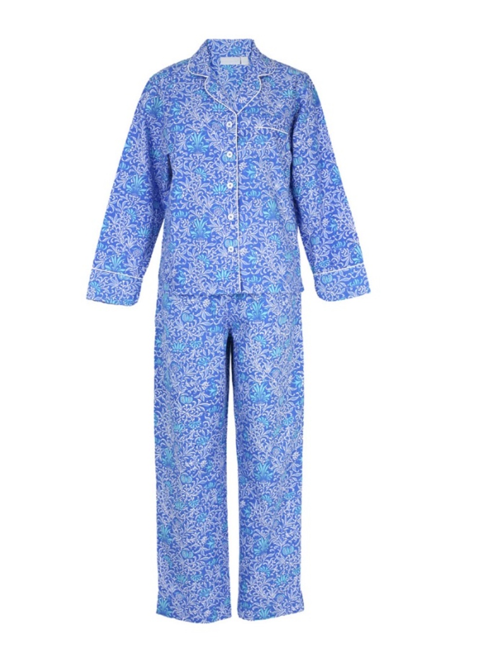 NEEDHAM LANE Gigi ~ Cotton Poplin Long Sleeve Pajamas - Large